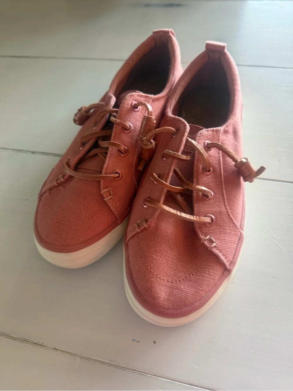 Sperry Women’s Pink Sea Cycled Crest Sneakers Size 8 Preppy Boho Nautical Boat